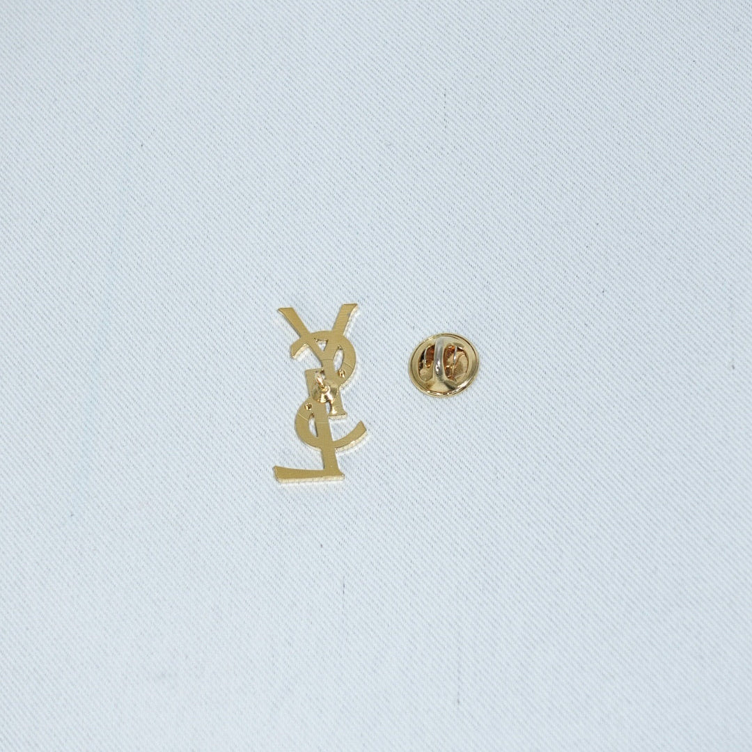 Yves Saint Laurent Gold-Toned Brooch