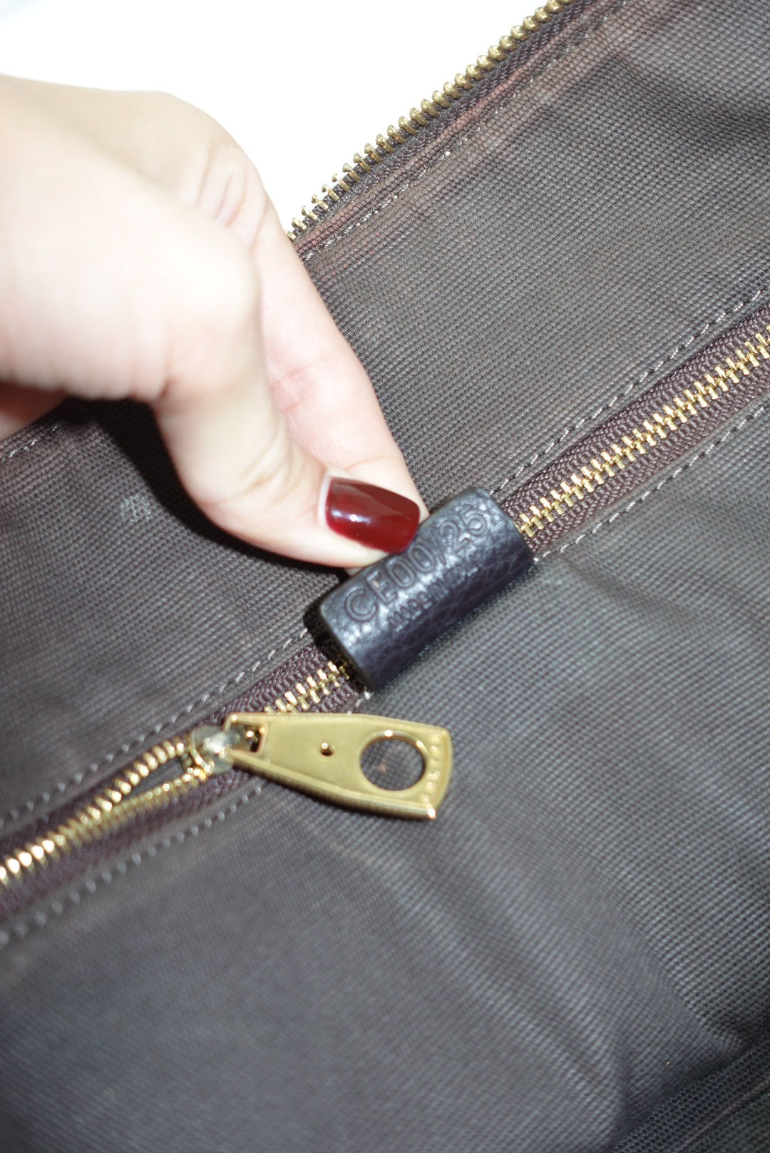 Cèline Vintage Dark Brown Leather Shoulder Bag