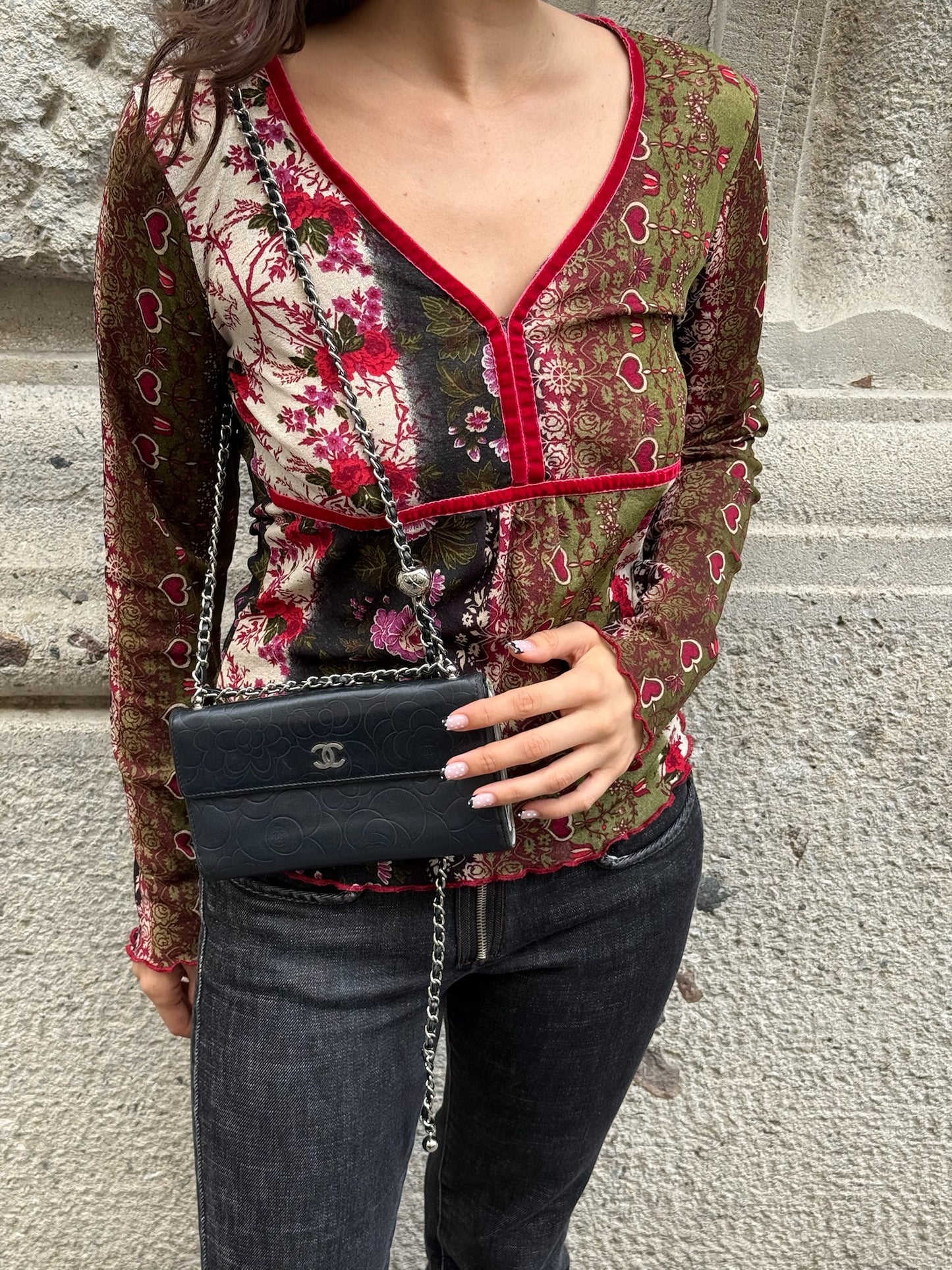 131. Chanel Re-Worked Flap W.O.C. Camellia Limited Edition