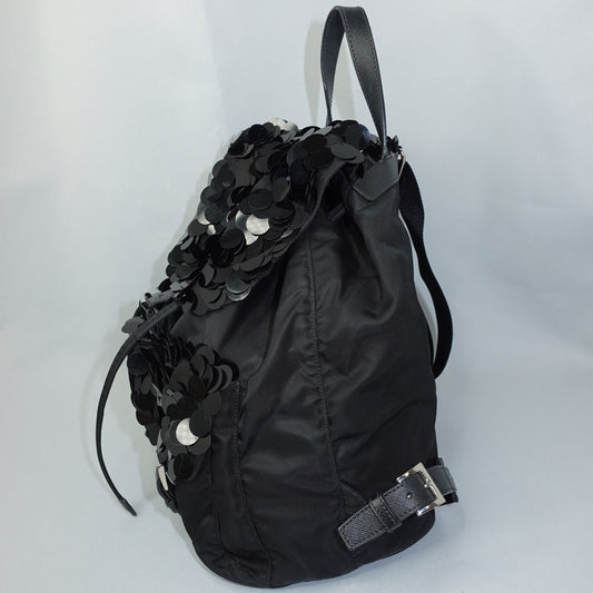 vintage prada sequin backpack