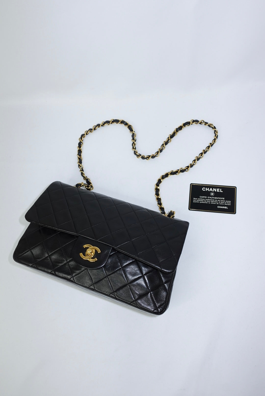 Chanel Vintage Timeless Classic 25 Double Flap Black