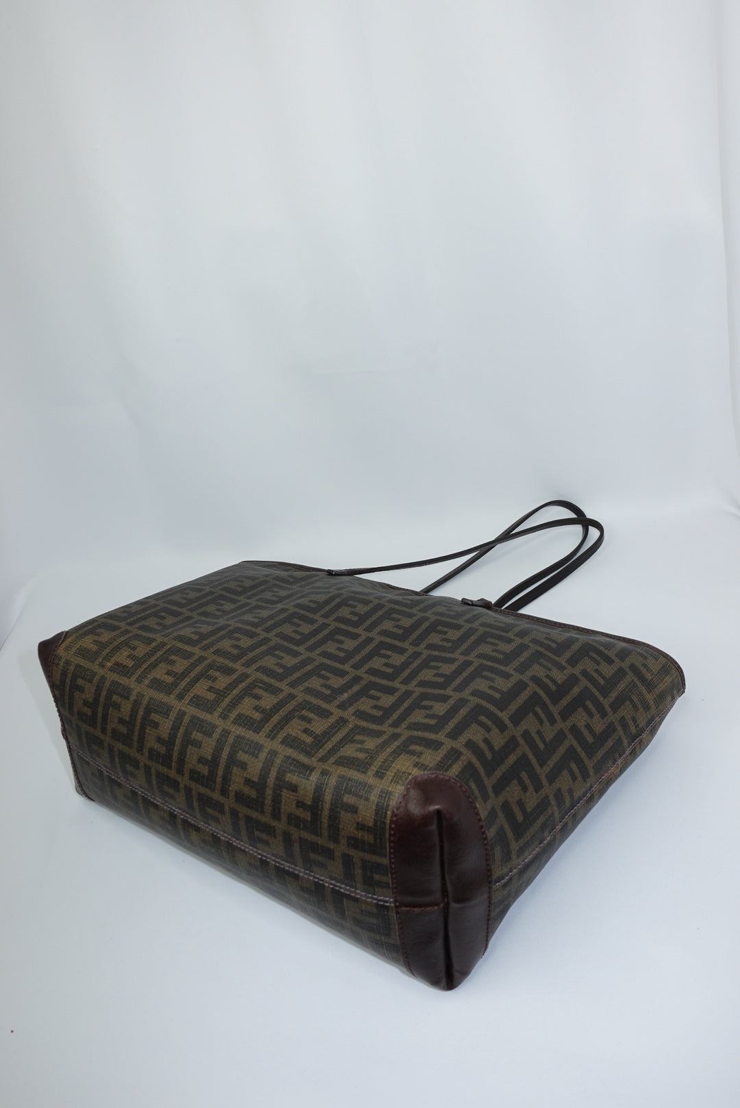 Fendi FF Zucca Brown Vintage Canvas Tote Bag