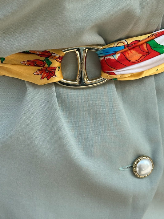 Hermès Gold Toned Oval Scarf Holder