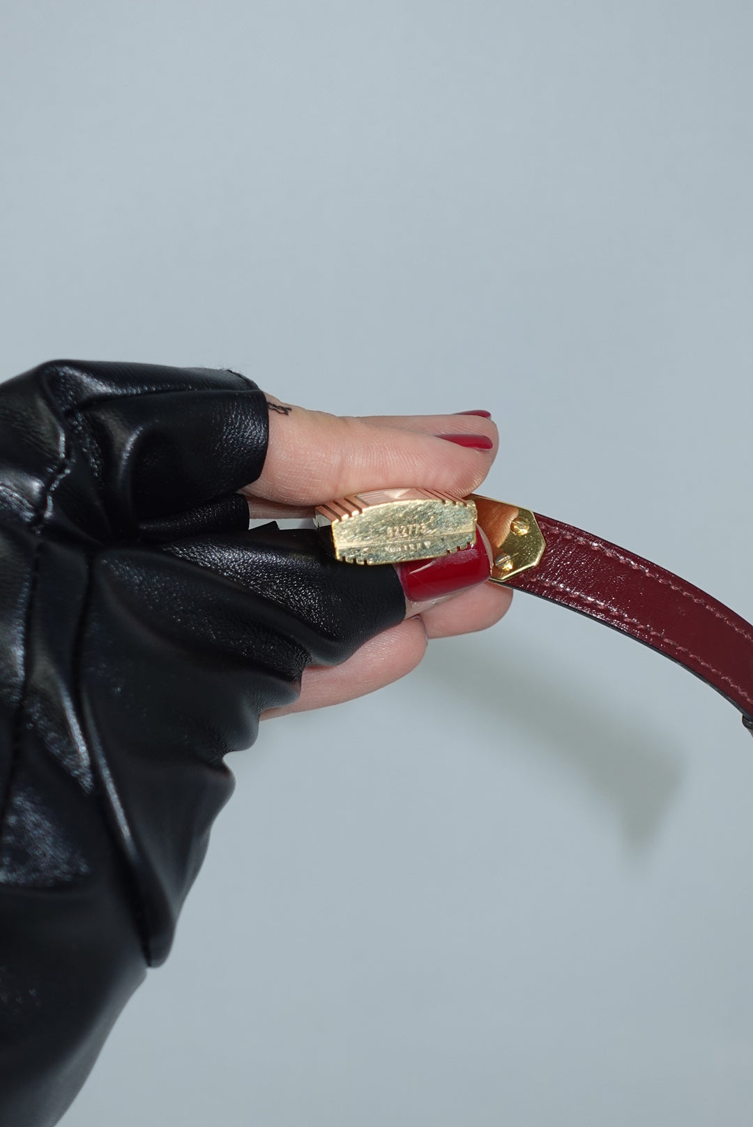 Hermès Kelly Vintage Watch with Burgundy Strap