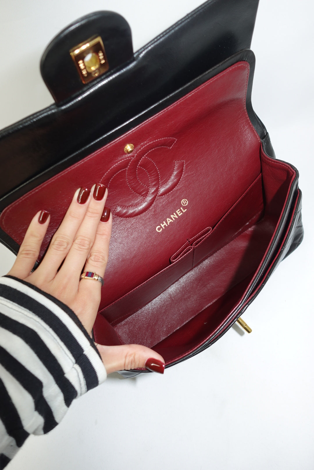 Chanel Vintage Timeless Classic 25 Double Flap Black