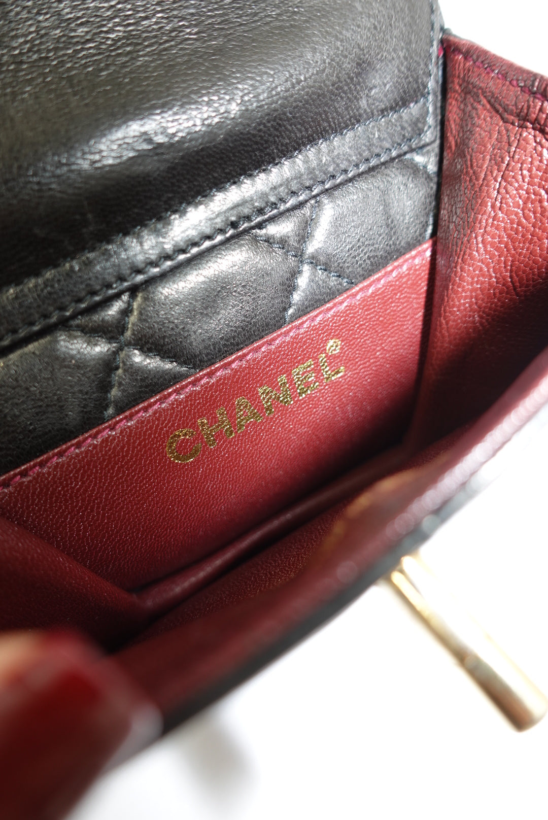 Chanel Vintage Black Timeless Belt Bag CC Logo Chain