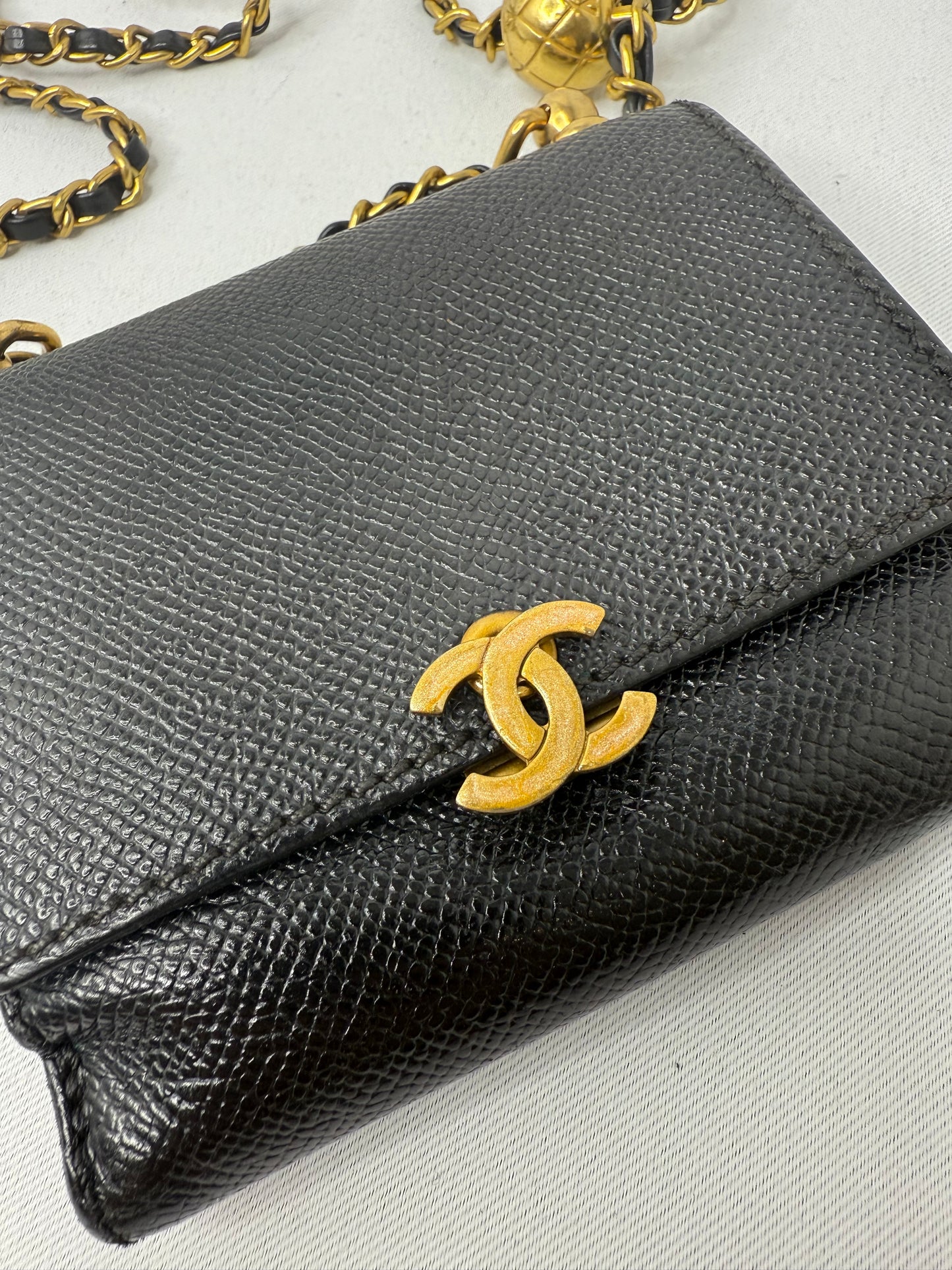 006. Re-Worked Chanel Vintage Black Small W.O.C.