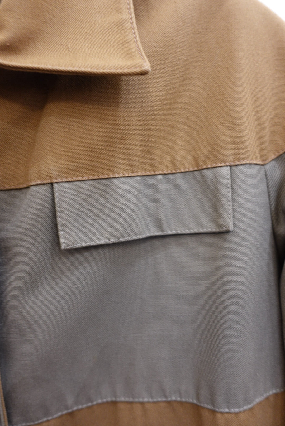 066. Military Green & Camel Balenciaga Utility Jacket