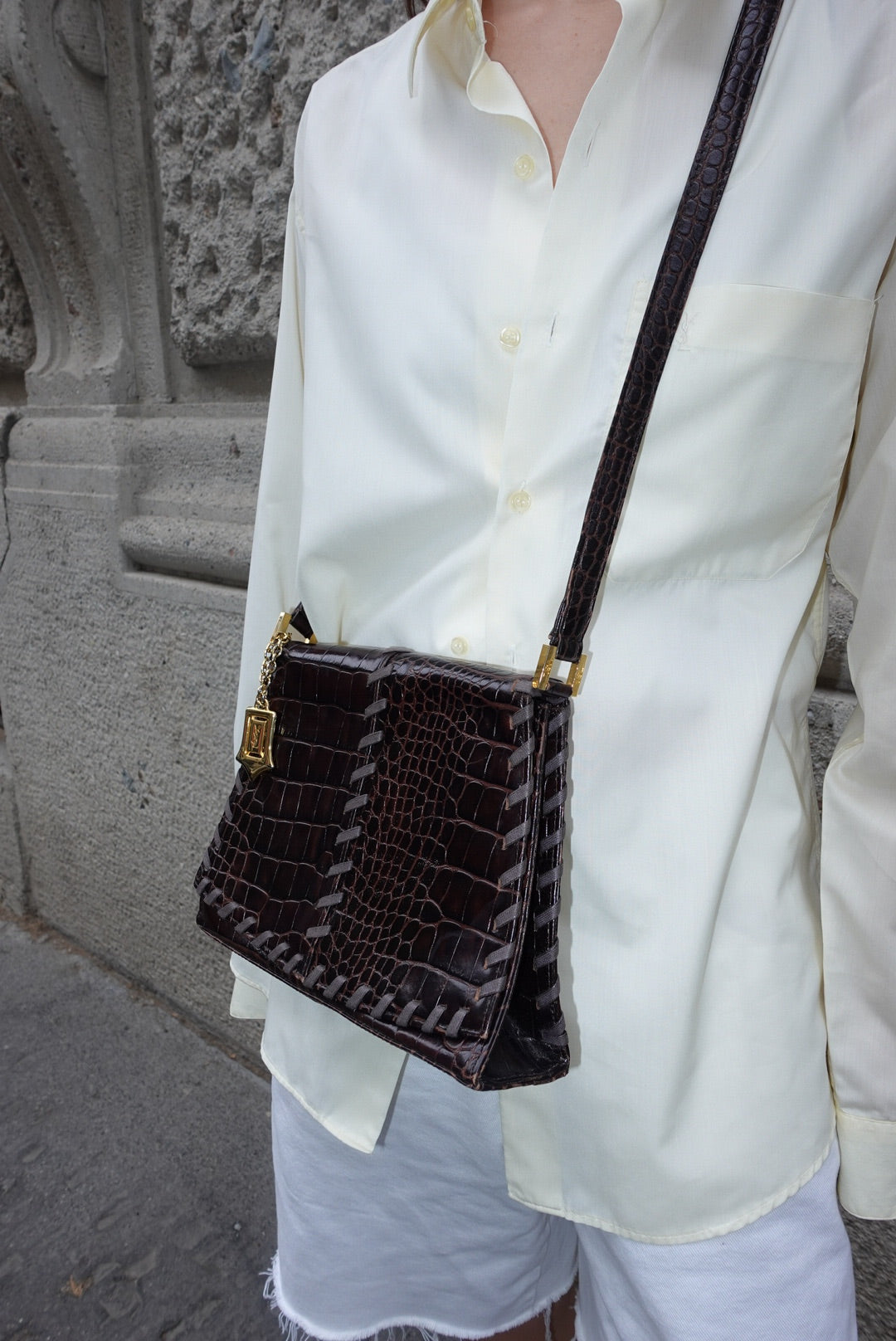 Yves Saint Laurent Crocodile Leather Vintage Bag