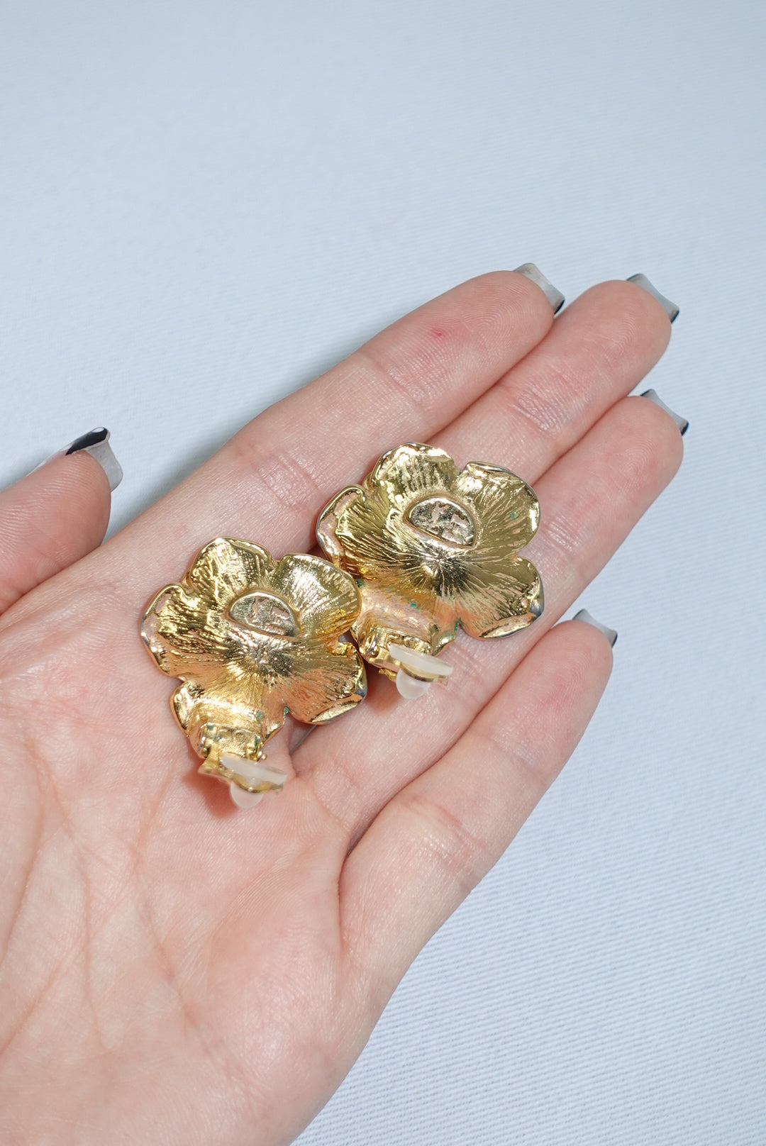 Yves Saint Laurent Clip Vintage Rose Earrings