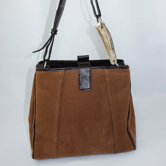 Borsa tote vintage color caramello Mombasa di Yves Saint Laurent