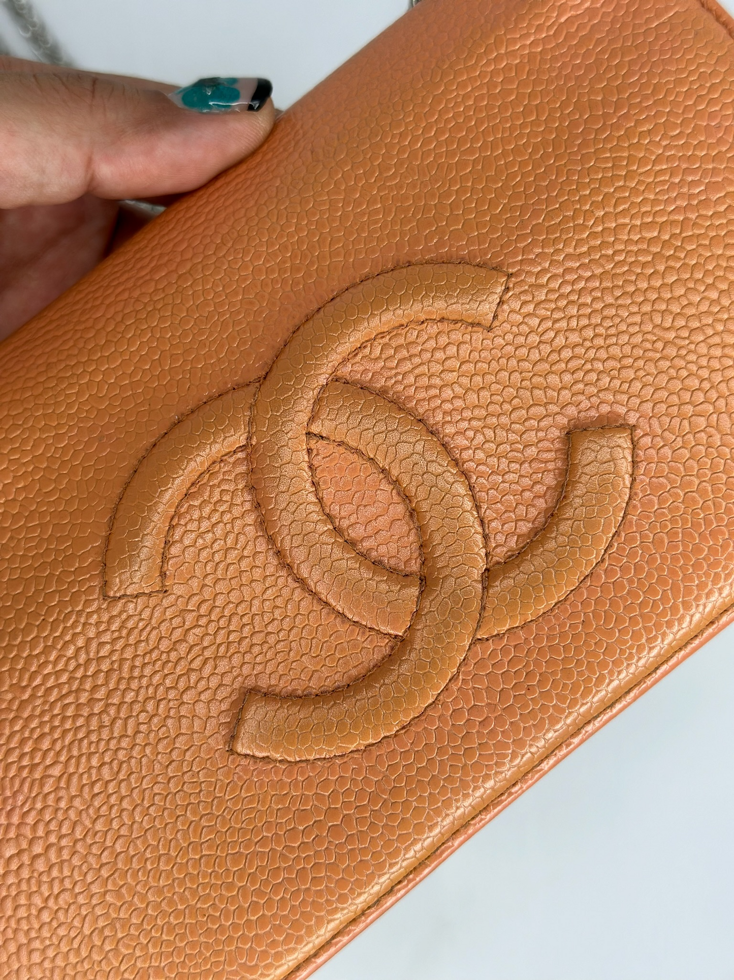009. Re-Worked Chanel Salmon bifold W.O.C