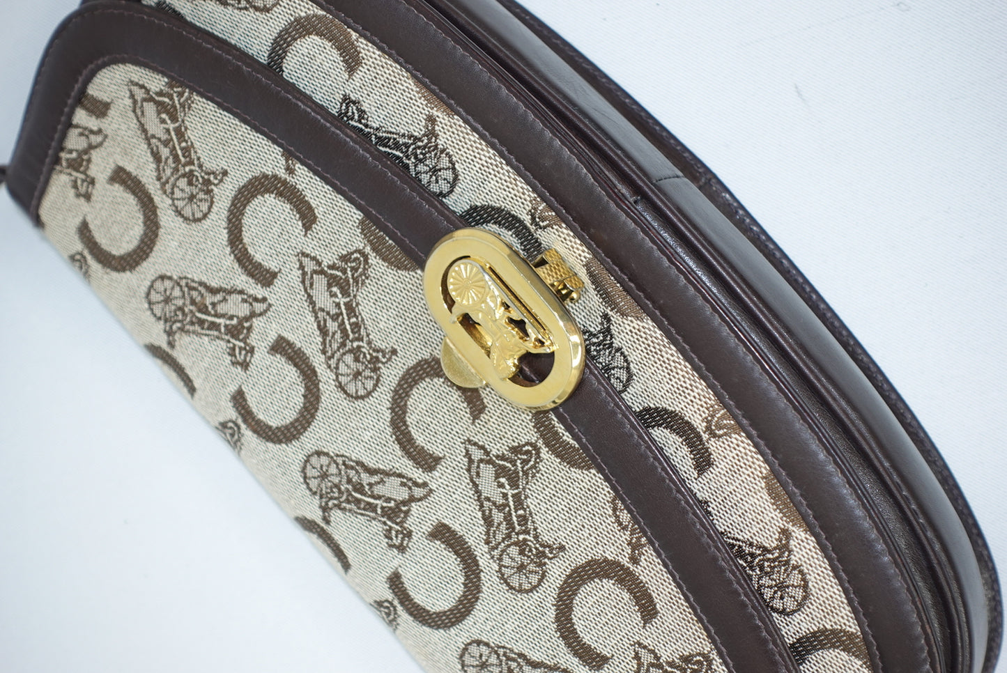 119. Cèline Vintage Monogram Canvas Brown Vintage Bag