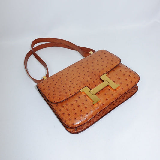 Rare Hermès Constance 24 Ostrich Leather Vintage