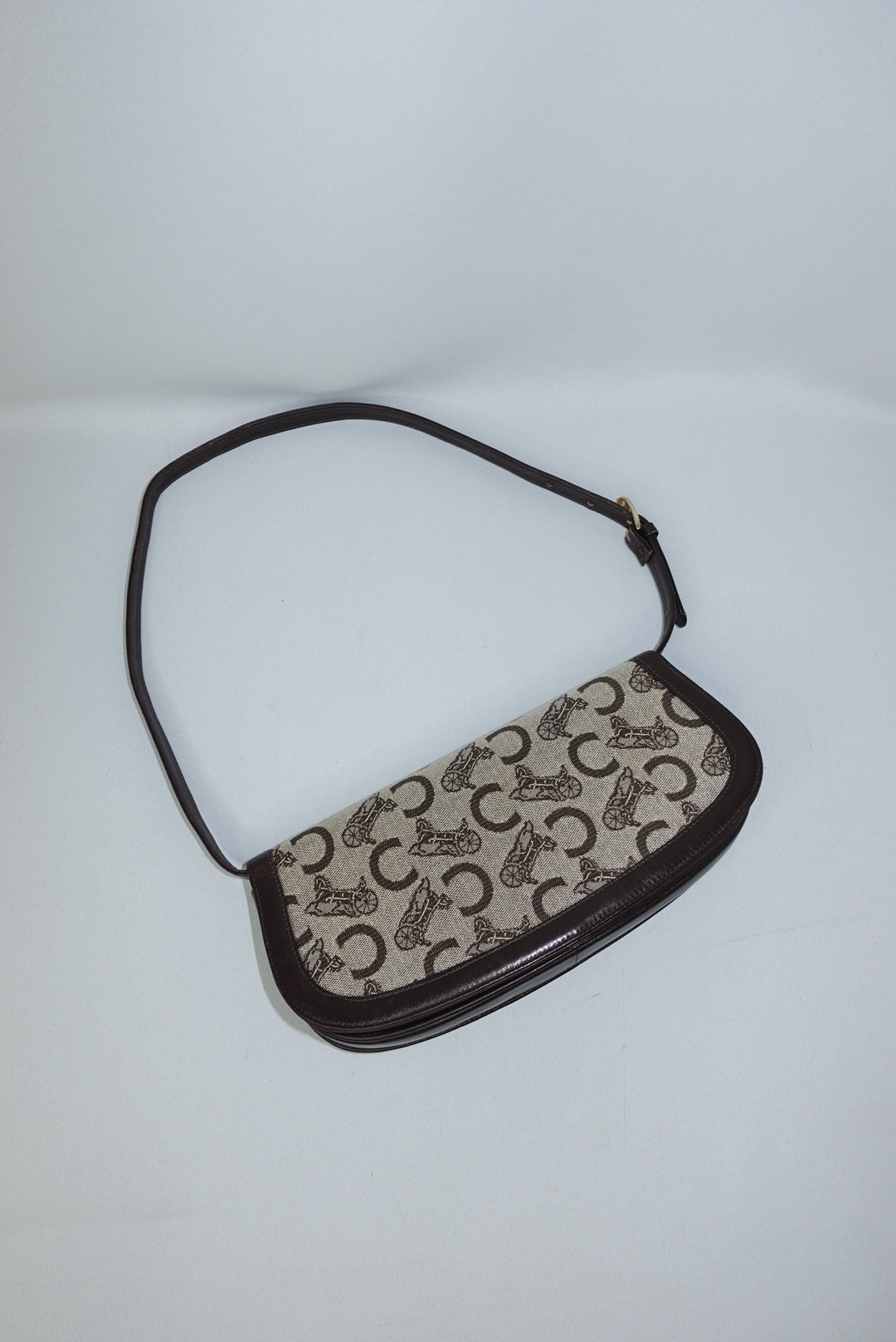 119. Cèline Vintage Monogram Canvas Brown Vintage Bag
