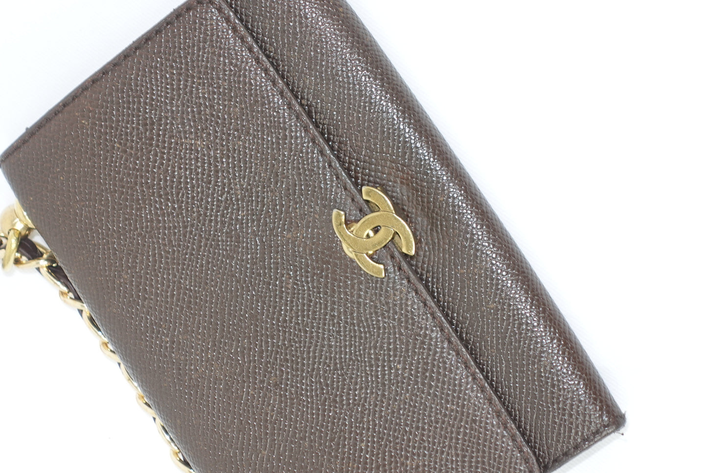 130. Re-Worked Chanel Vintage Coffee Brown W.O.C.