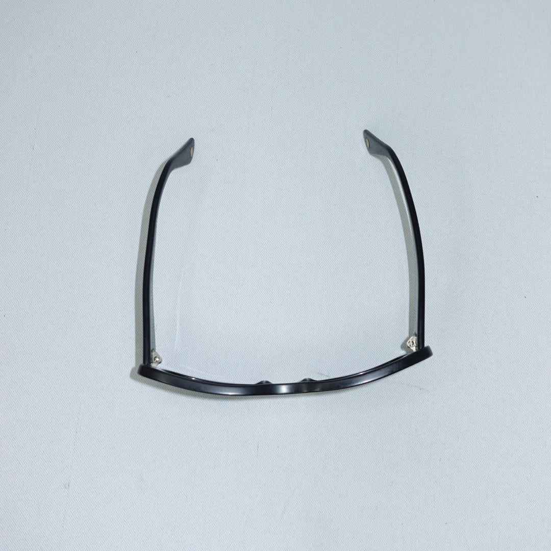 Chanel Black Y2K Sunglasses with Blue lenses