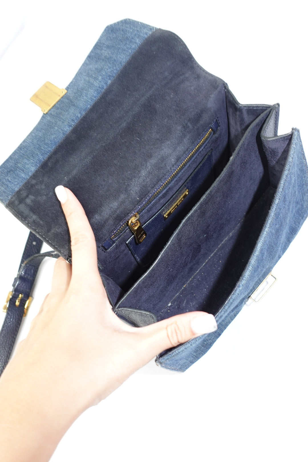 Miu Miu Denim Crossbody Bag