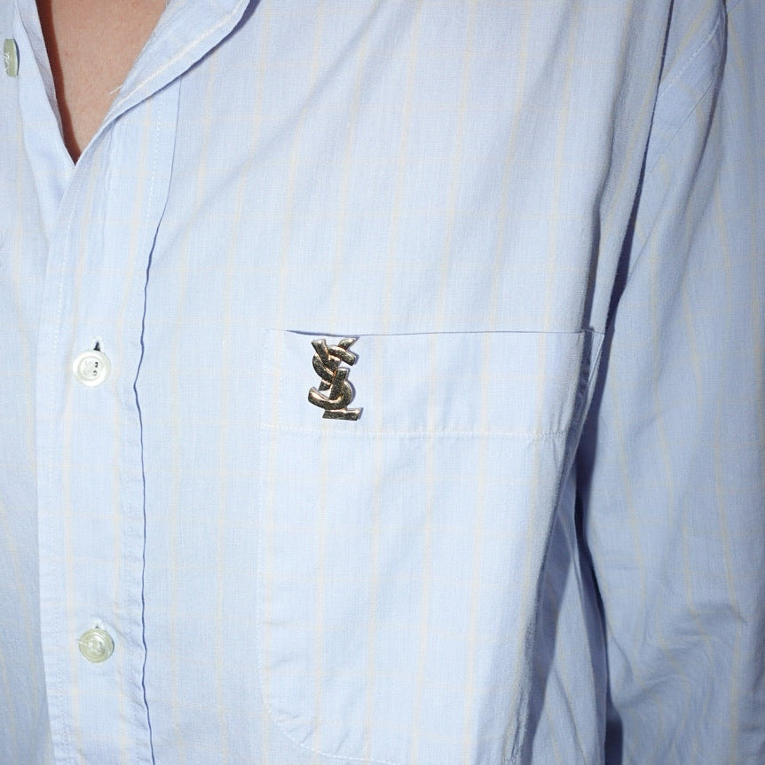 Vintage Yves Saint Laurent Logo Brooch
