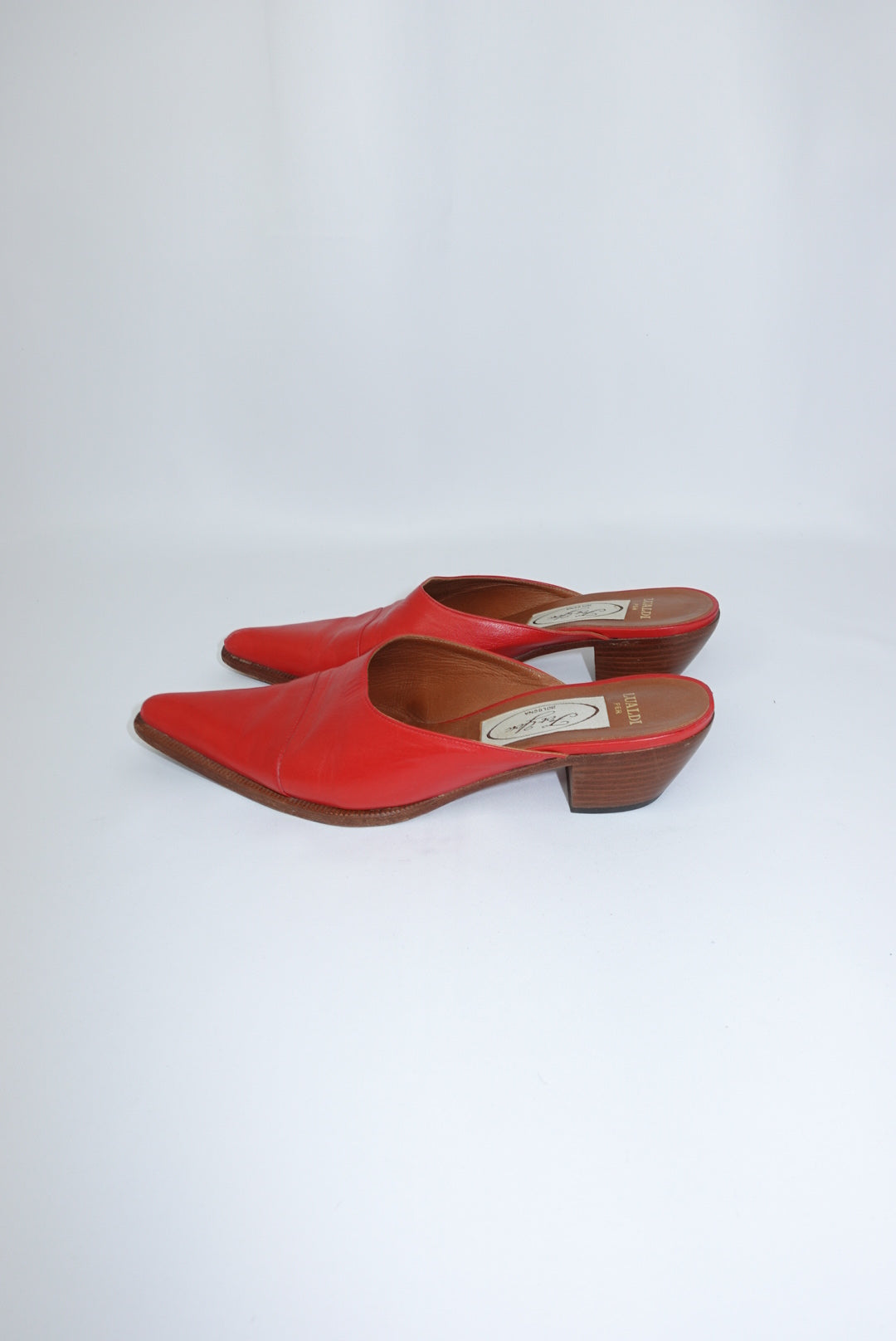 Red Western Vintage Mules 38