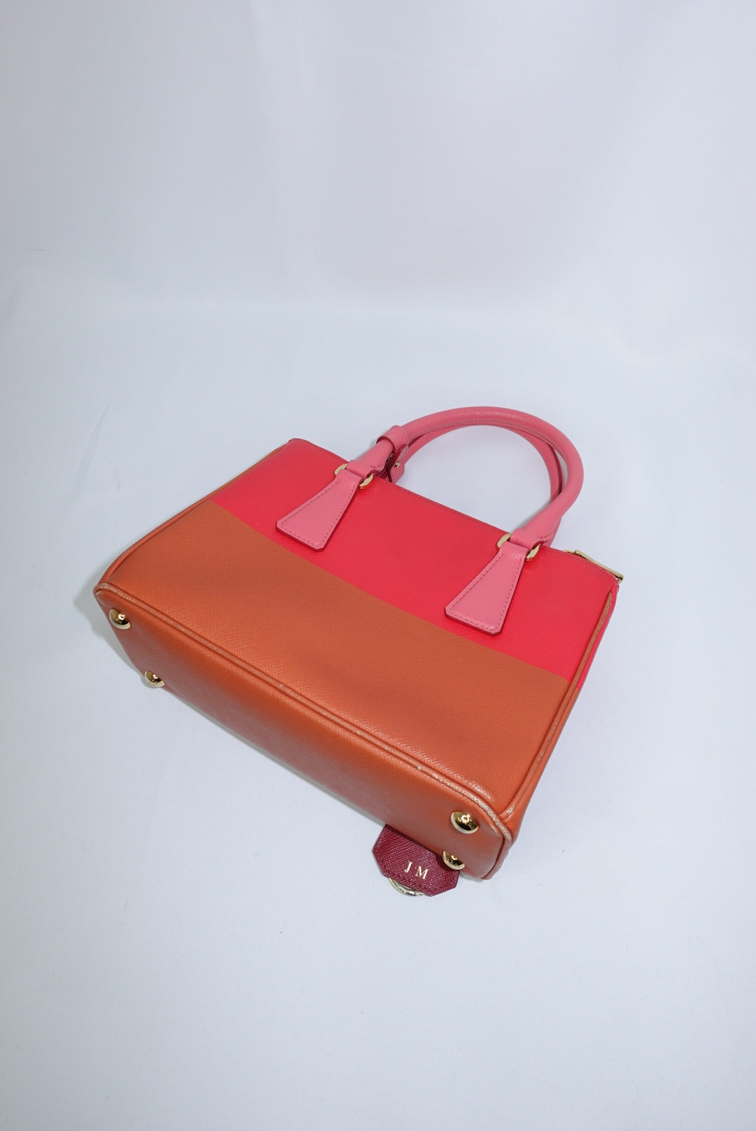 Prada Galleria Limited Edition Orange and Pink Two-Toned Bag