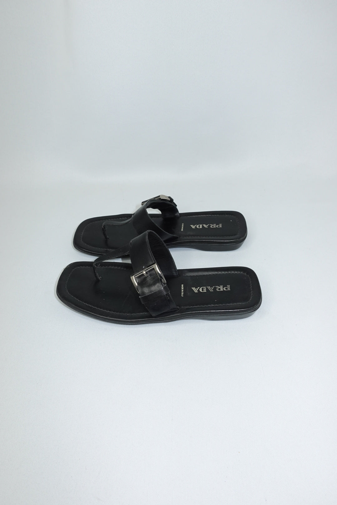 162. Prada Vintage Black Sandals 37