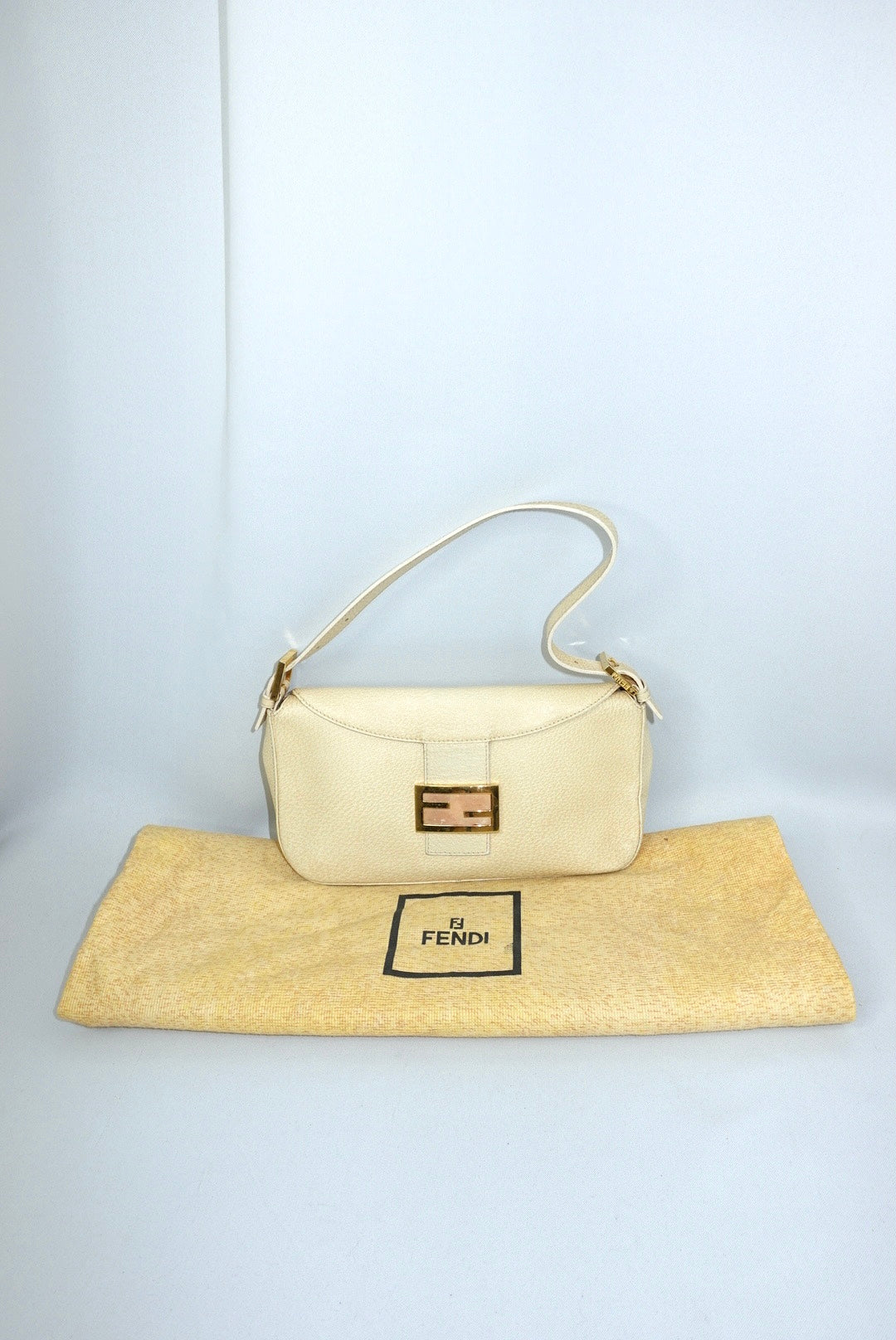 Fendi Butter Yellow Leather Vintage Baguette