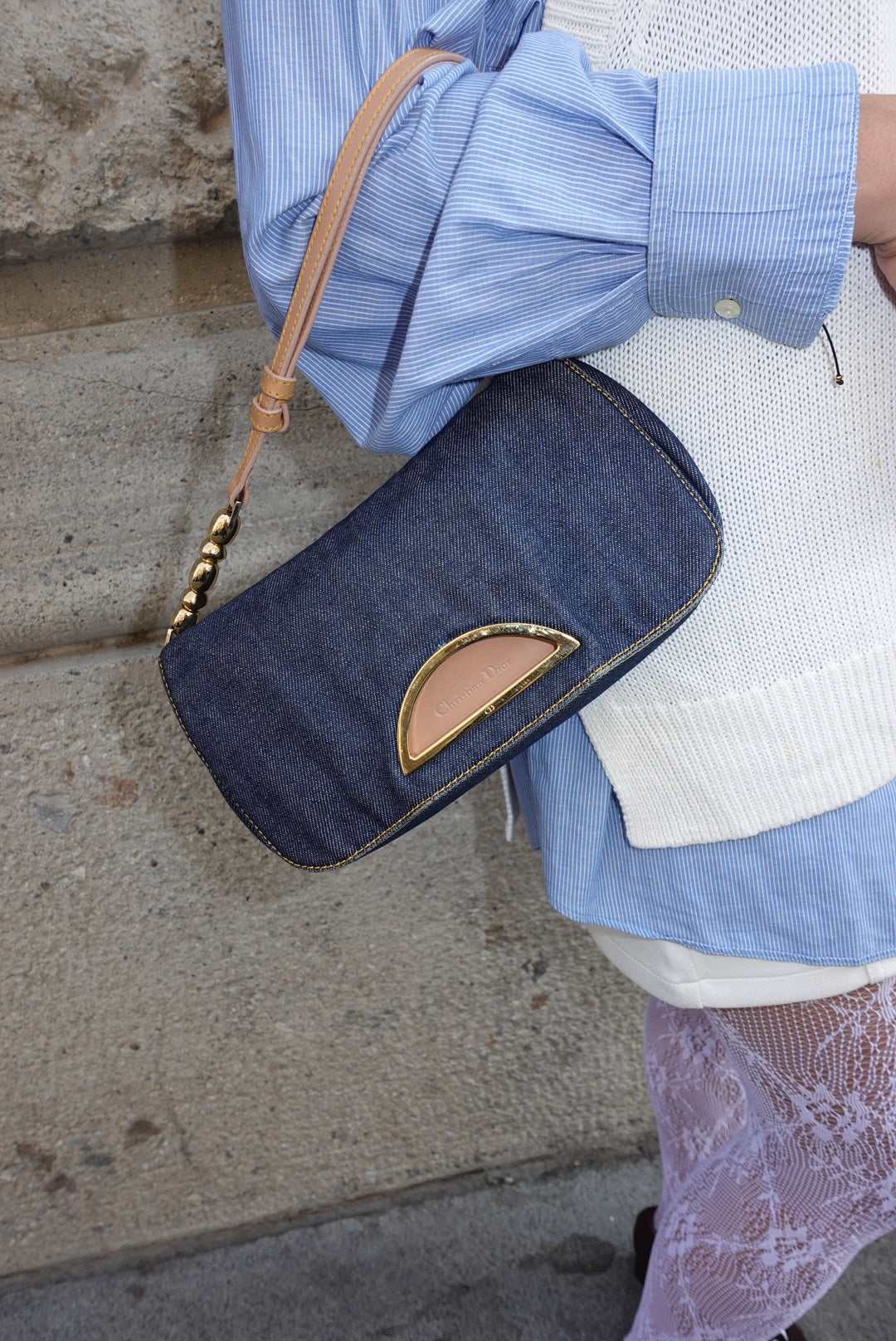 Christian Dior Malice Denim Shoulder Bag Y2K