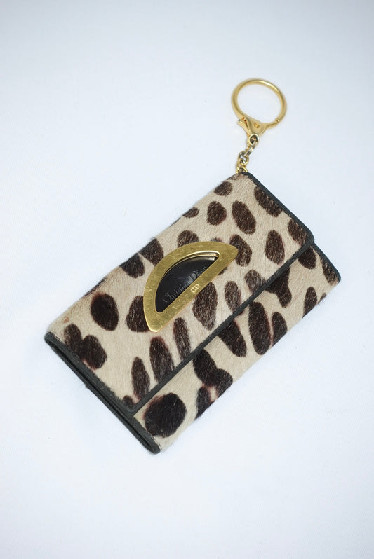 Christian Dior Malice Cheetah Pony Hair Vintage Cardholder