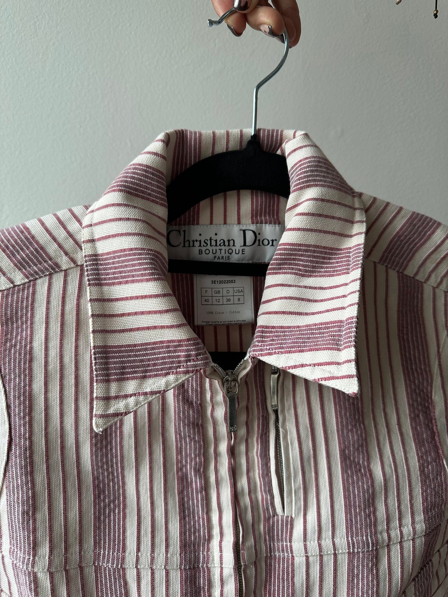 067. Christian Dior Striped Vintage Jacket
