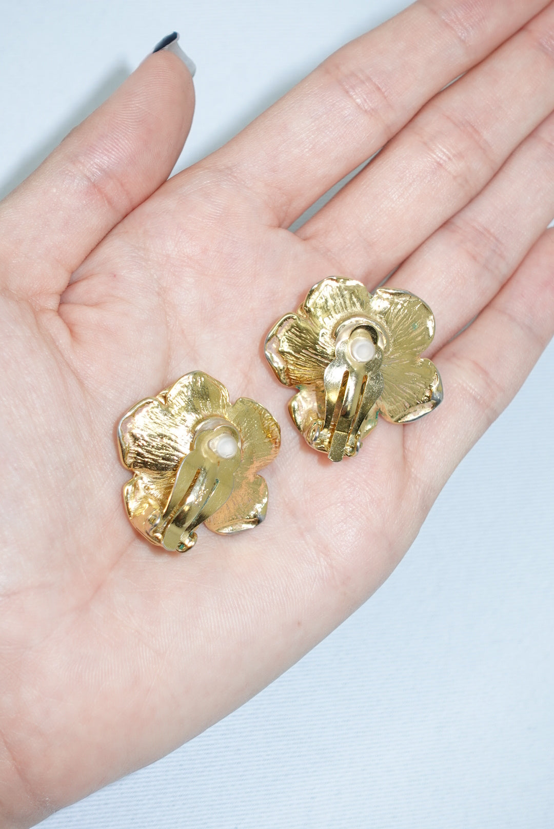 Yves Saint Laurent Clip Vintage Rose Earrings
