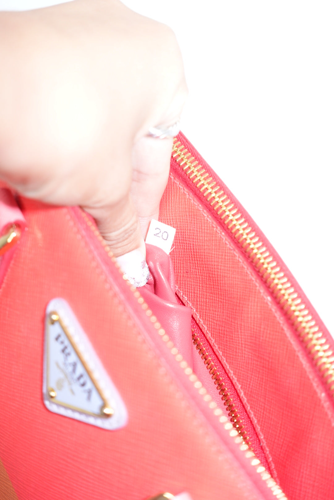 Prada Galleria Limited Edition Orange and Pink Two-Toned Bag