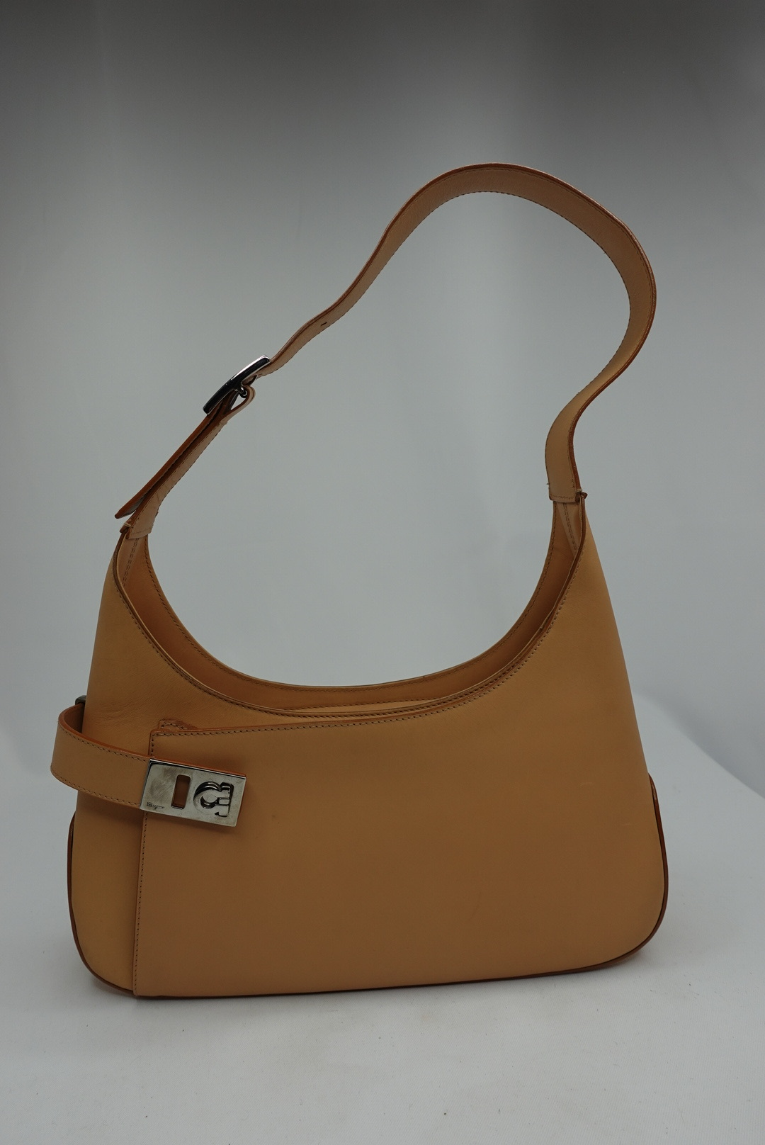 024. Ferragamo Beige Hobo Bag