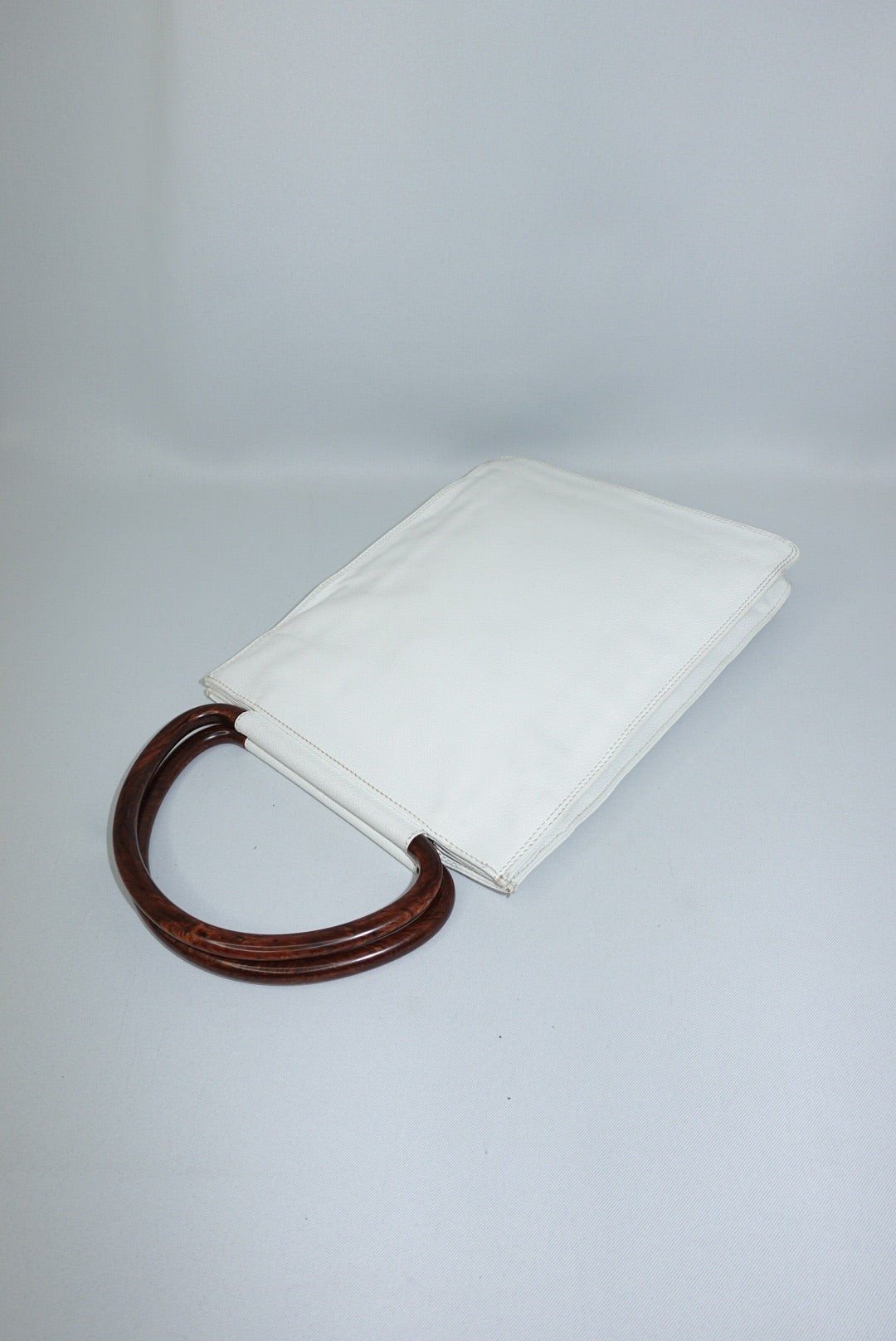 Chanel Vintage Mini Tote Bag White Leather