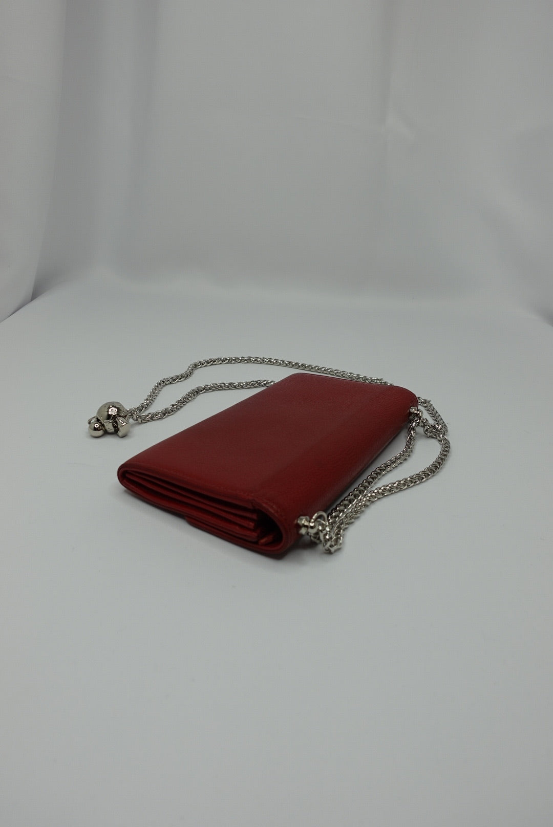 013.Chanel Re-Worked Flap W.O.C. Red CC logo