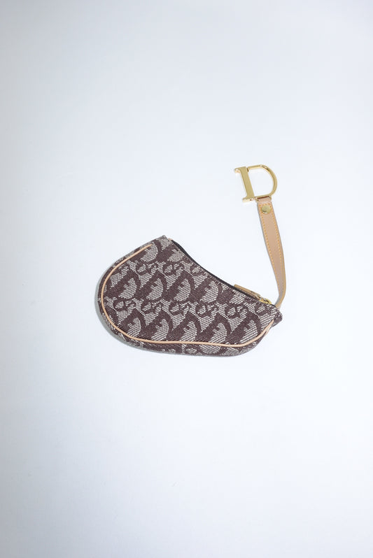 Christian Dior Brown Canvas Monogram Vintage Coinholder