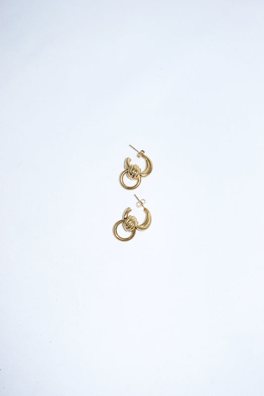 Orecchini a cerchio con nodo in acciaio inossidabile