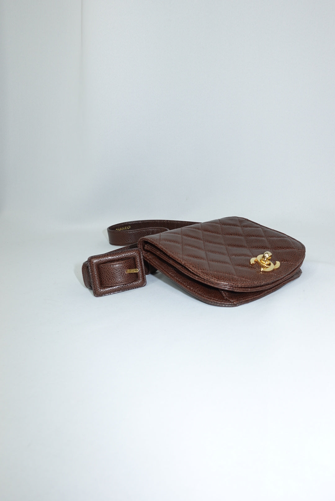 Chanel Vintage Chocolate Brown Timeless Belt Bag