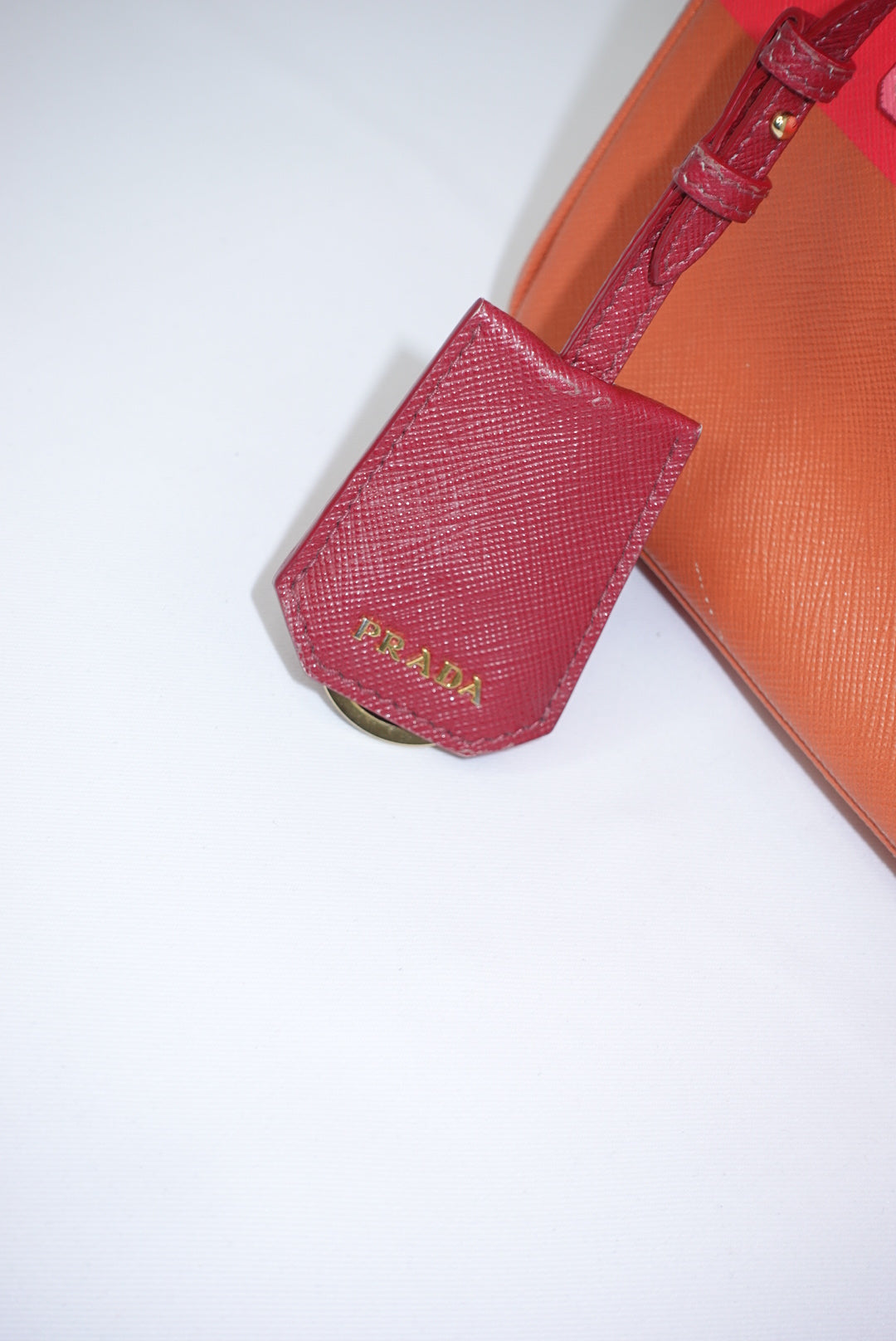 Prada Galleria Limited Edition Orange and Pink Two-Toned Bag