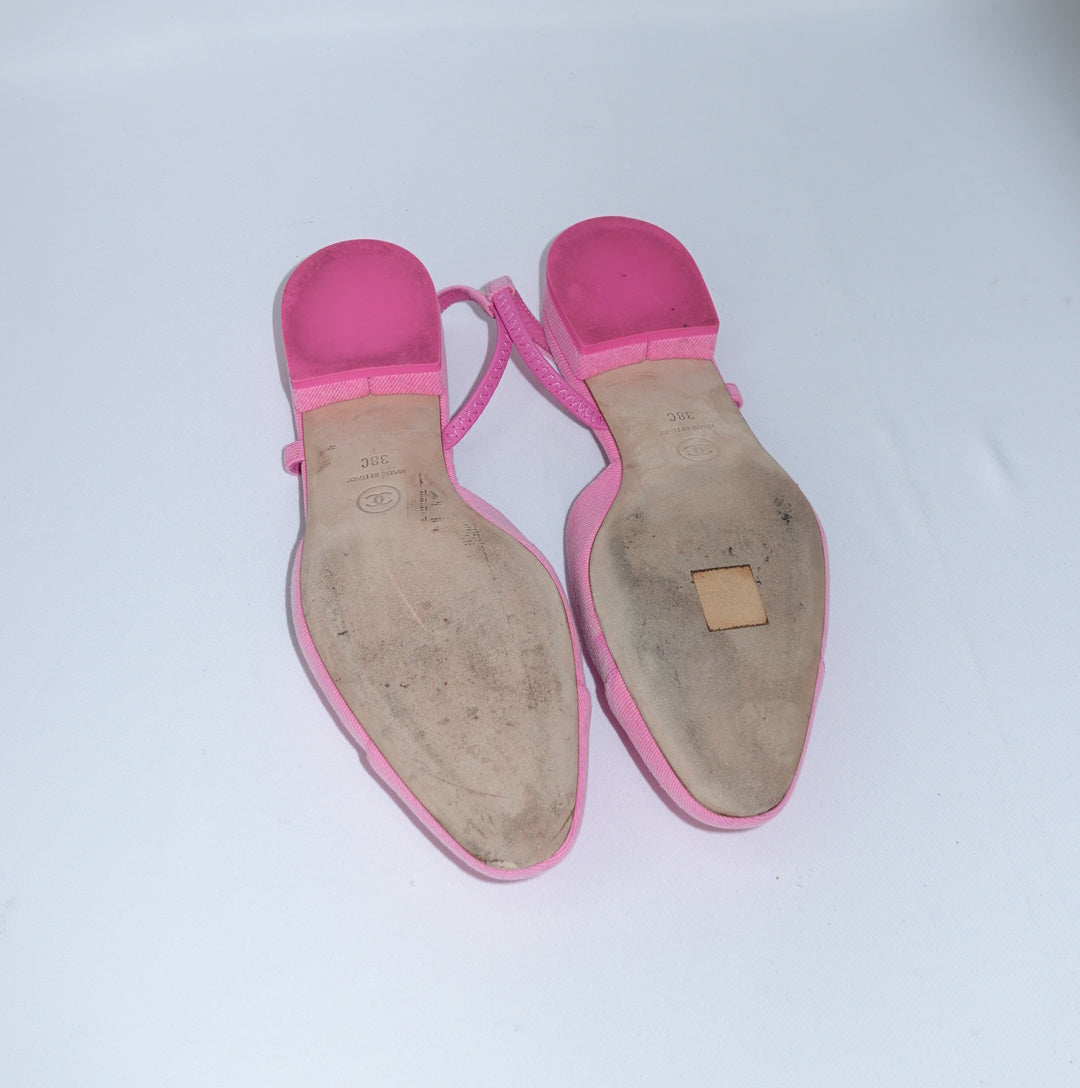 Chanel Pink Slingbacks