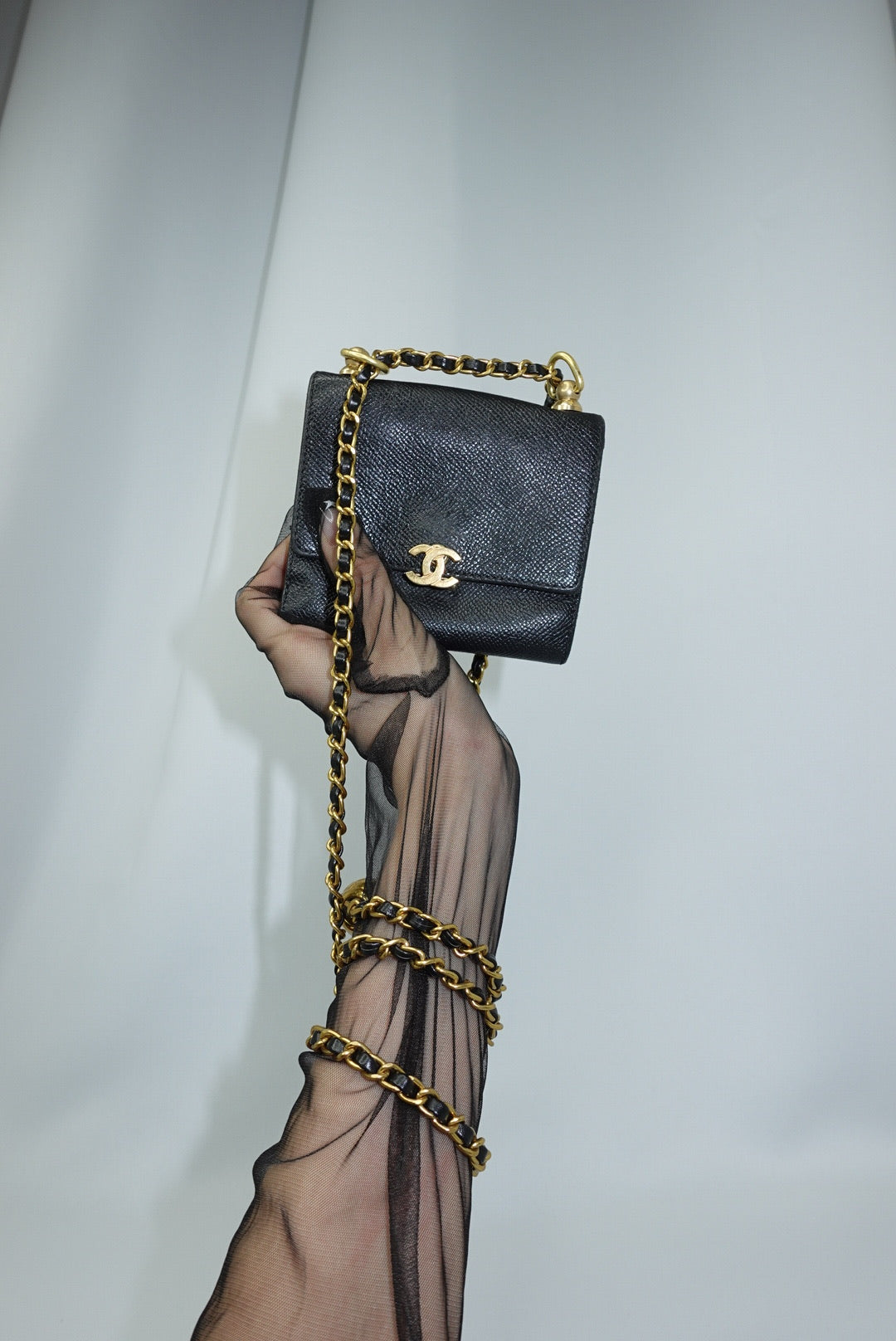 006. Re-Worked Chanel Vintage Black Small W.O.C.
