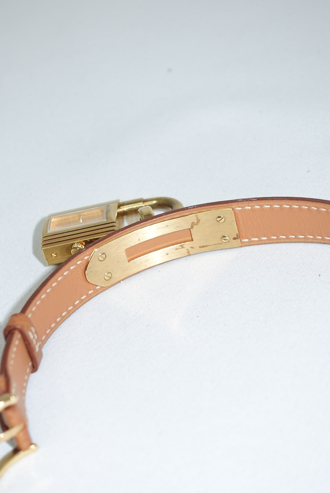 092. Hermès Kelly Vintage Watch with Camel Strap