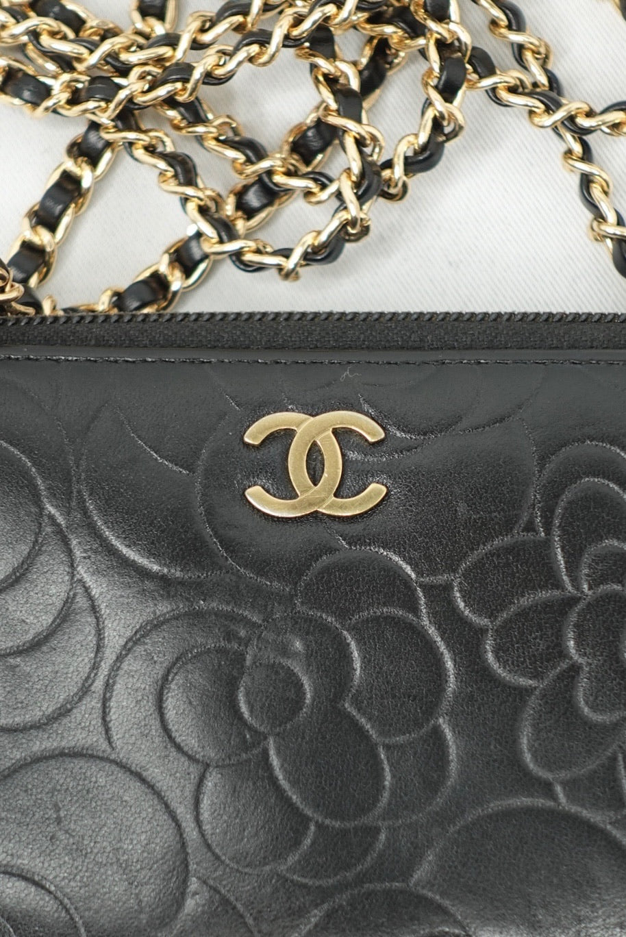 Chanel Re-Worked zip W.O.C. Camelia Limited Edition