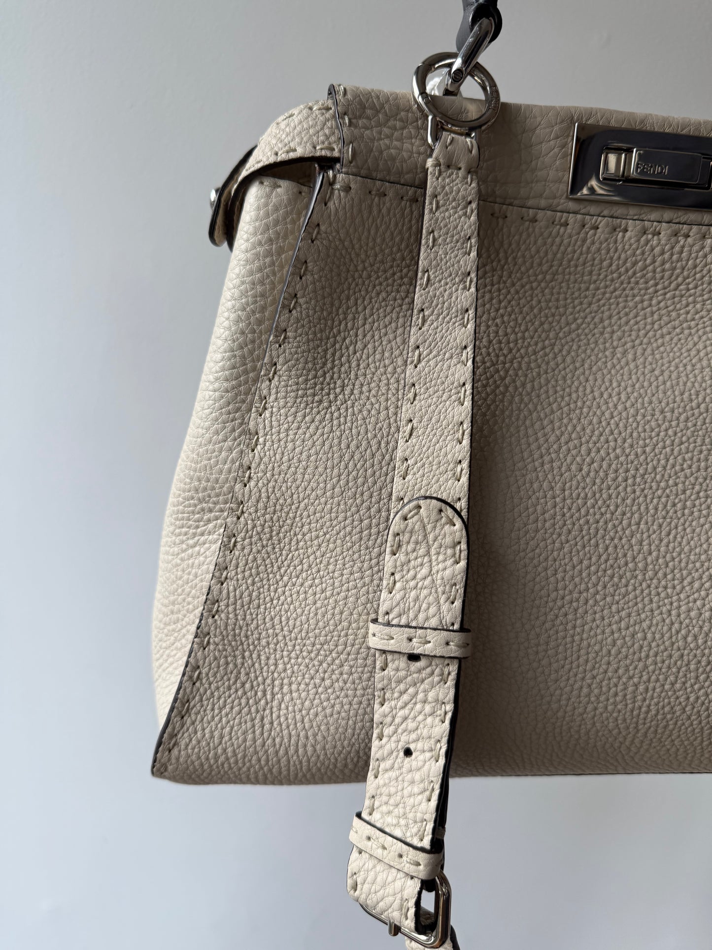 204. Fendi Peekaboo Smoke Gray Premium Leather