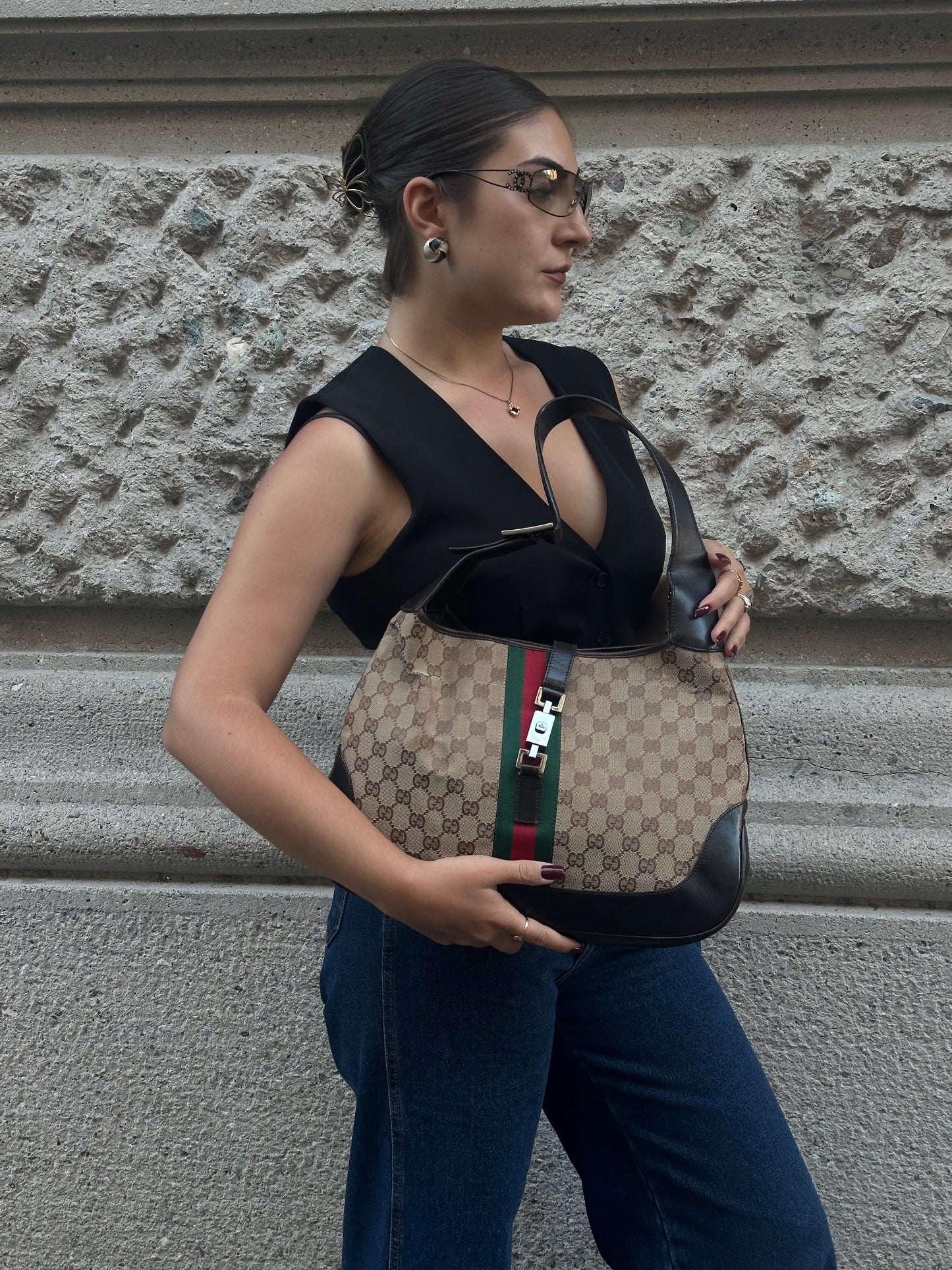 Gucci Vintage Jackie Brown Shoulder Bag