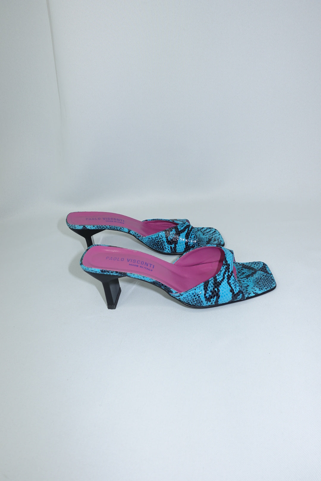 Vintage Snake Print Mules 37