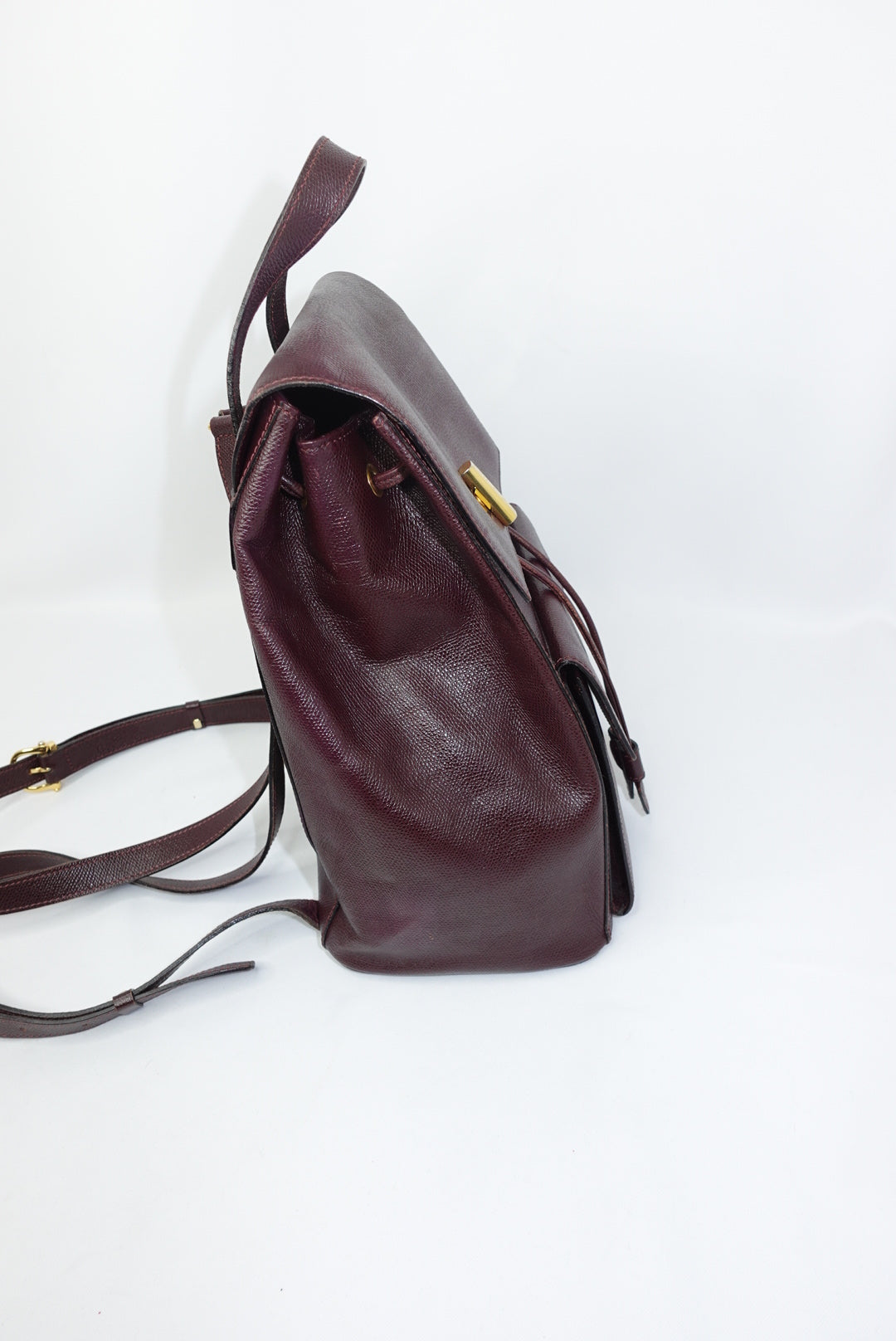 Cèline Vintage Leather Burgundy Backpack