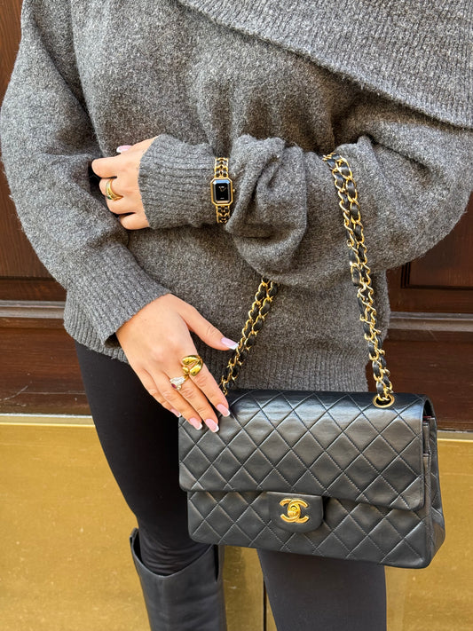 Chanel Première M gold plated chain bracelet watch 20mm