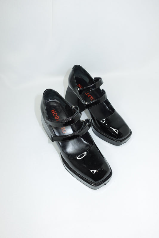 Nodaleto Bulla Babies Black Patent Leather Shoes 37