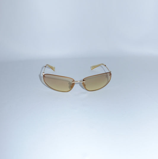 Miu Miu MU Gold Metal Frame Sunglasses